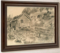 Landscape With Hay Rack And House By Nicolai Astrup Fine Art Print