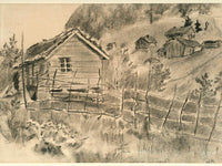 Landscape With Hay Rack And House By Nicolai Astrup Fine Art Print