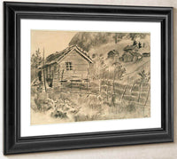 Landscape With Hay Rack And House By Nicolai Astrup Fine Art Print