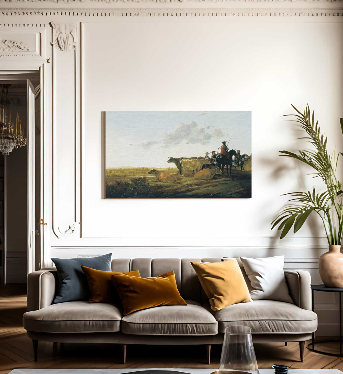 Landscape With Herdsmen By Aelbert Cuyp Fine Art Print