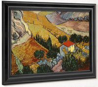 Landscape With House And Ploughman By Vincent Van Gogh Fine Art Print