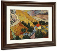 Landscape With House And Ploughman By Vincent Van Gogh Fine Art Print