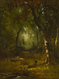 Landscape With Huntsman By George Inness Fine Art Print