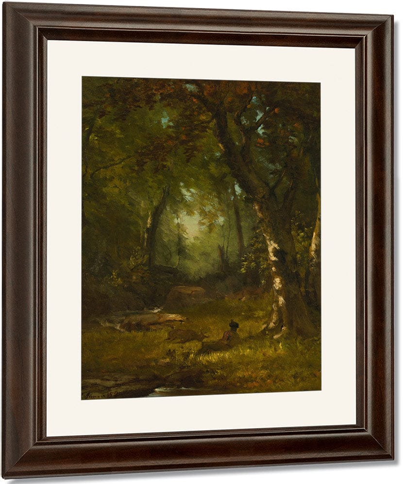 Landscape With Huntsman By George Inness Fine Art Print