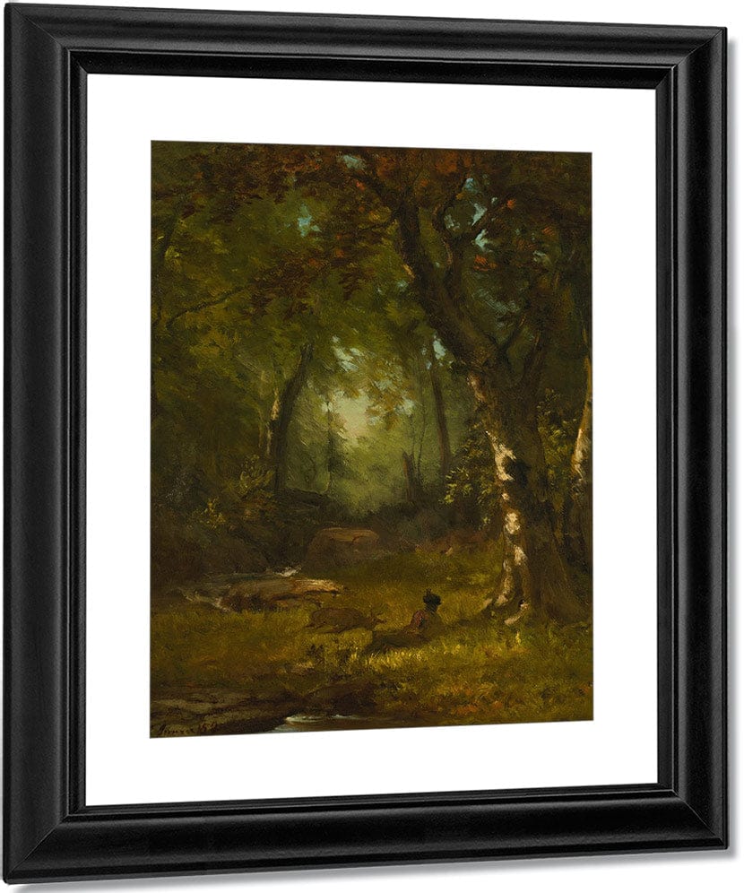 Landscape With Huntsman By George Inness Fine Art Print