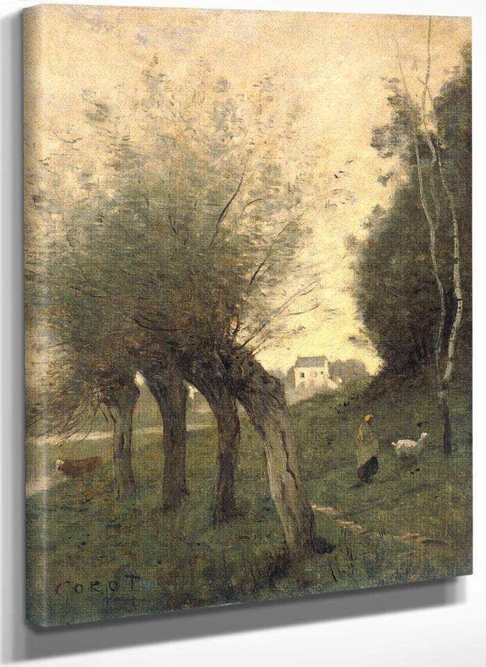 Landscape With Pollard Willows By Camille Corot Fine Art Print