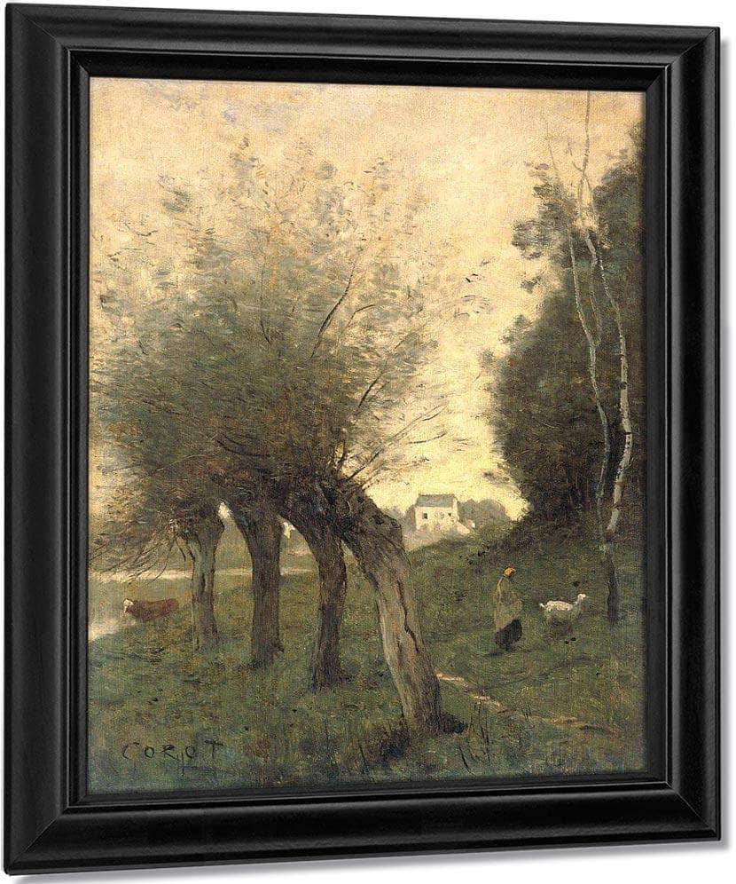 Landscape With Pollard Willows By Camille Corot Fine Art Print