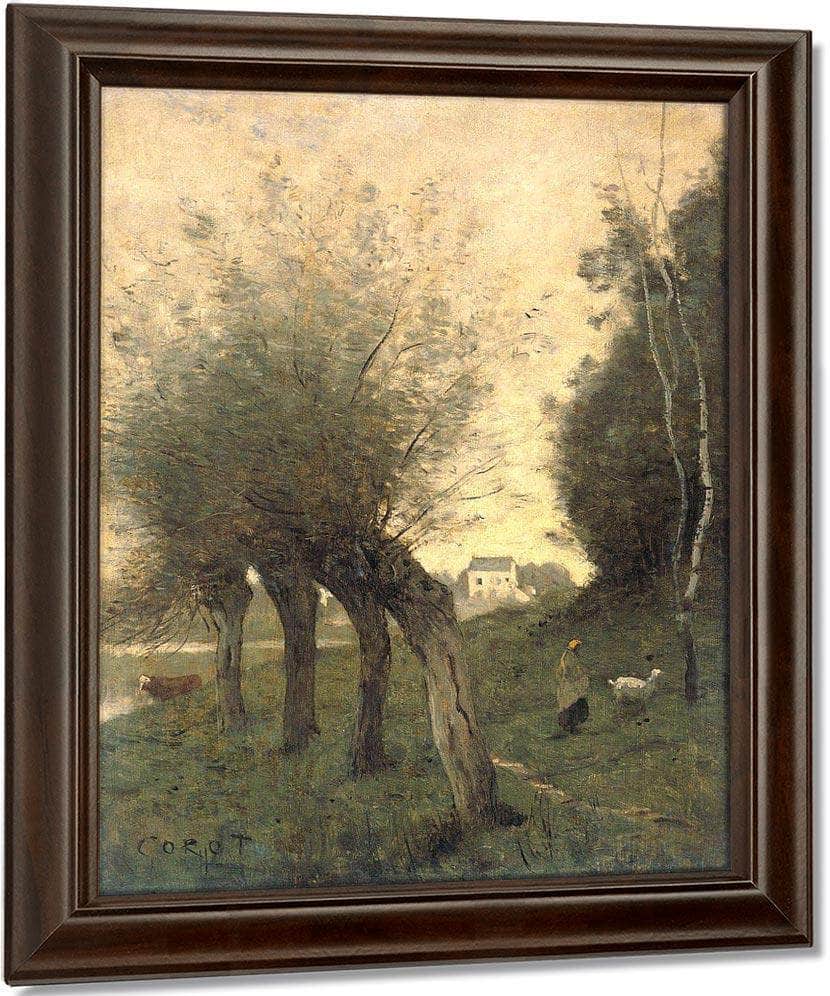 Landscape With Pollard Willows By Camille Corot Fine Art Print