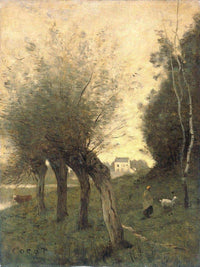 Landscape With Pollard Willows By Camille Corot Fine Art Print