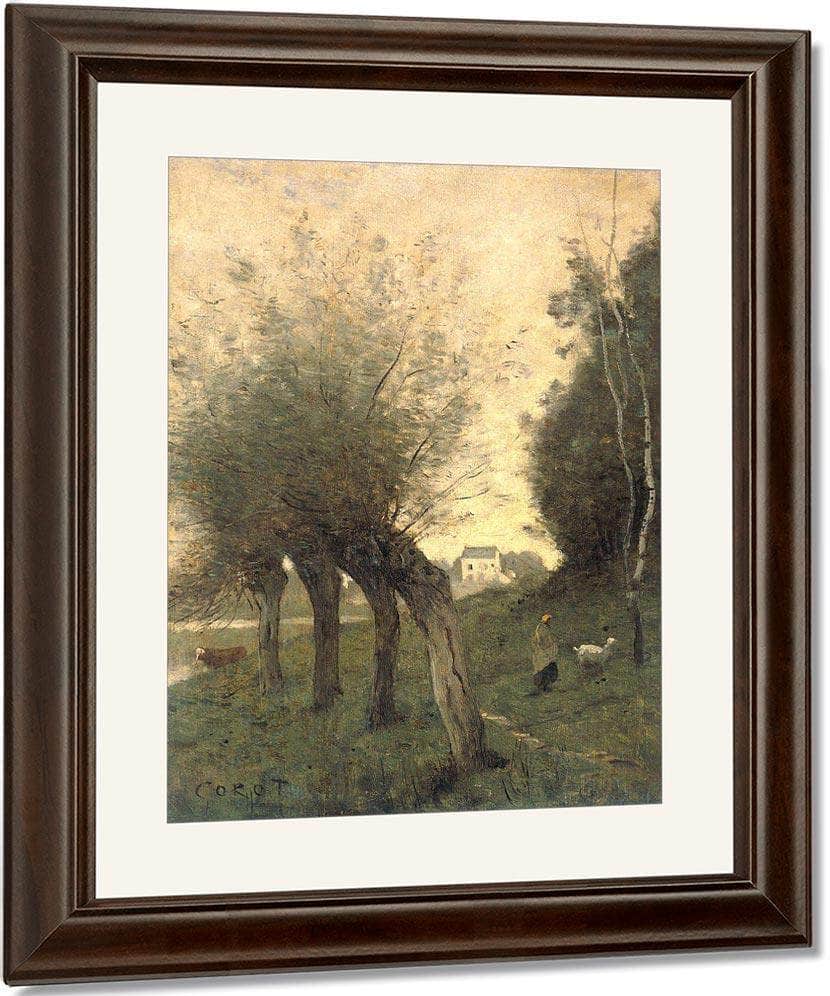Landscape With Pollard Willows By Camille Corot Fine Art Print