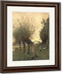 Landscape With Pollard Willows By Camille Corot Fine Art Print