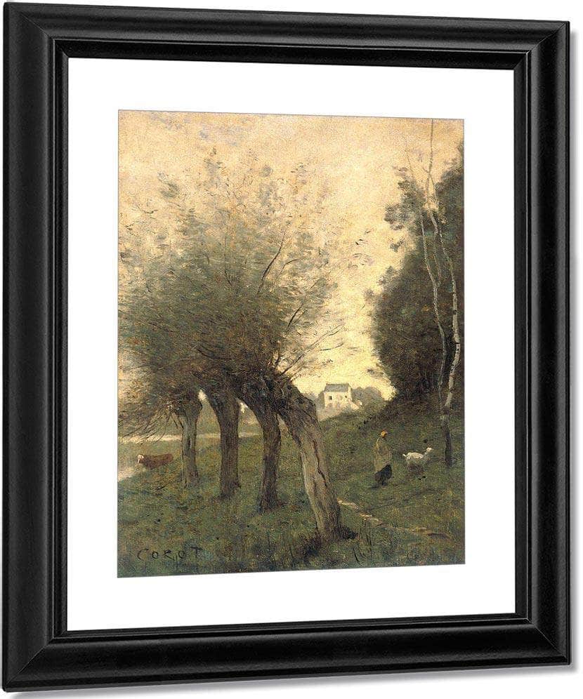 Landscape With Pollard Willows By Camille Corot Fine Art Print