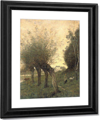 Landscape With Pollard Willows By Camille Corot Fine Art Print