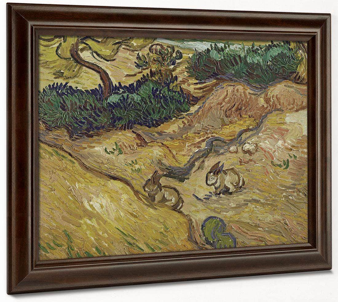 Landscape With Rabbits By Vincent Van Gogh Fine Art Print