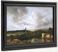 Landscape With Ruined Castle And Church By Jacob Van Ruisdael Fine Art Print