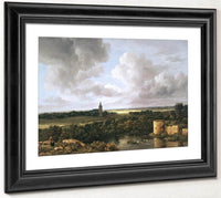 Landscape With Ruined Castle And Church By Jacob Van Ruisdael Fine Art Print