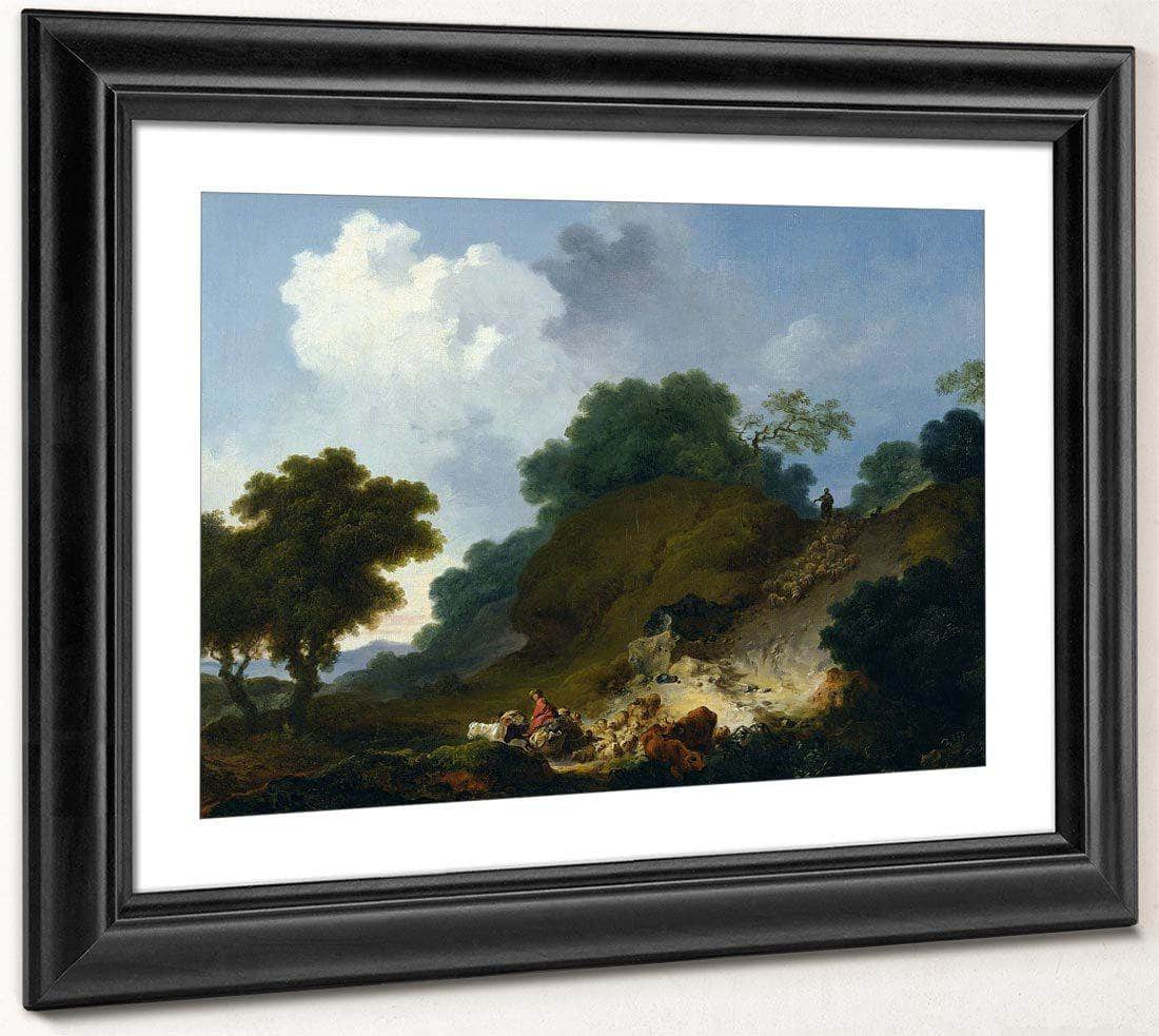 Landscape With Shepherds And Flock Of Sheep 1763 1765 52X73Cm National Museum Of Western Art By Jean Honore Fragonard Fine Art Print