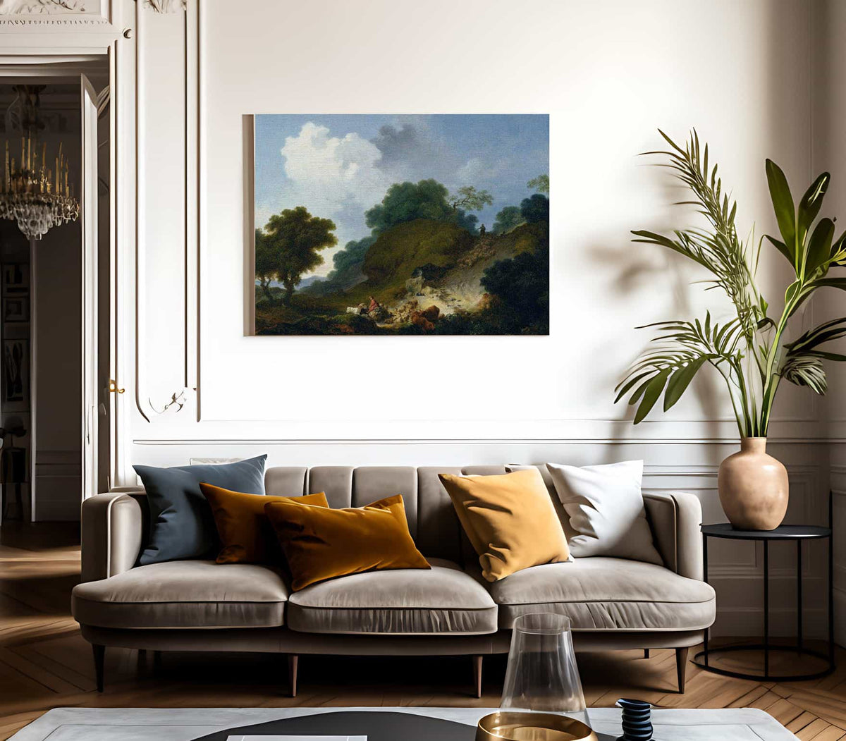 Landscape With Shepherds And Flock Of Sheep 1763 1765 52X73Cm National Museum Of Western Art By Jean Honore Fragonard Fine Art Print