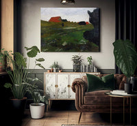 Landscape With Shrubs And Red Houses By Paula Modersohn Becker Fine Art Print