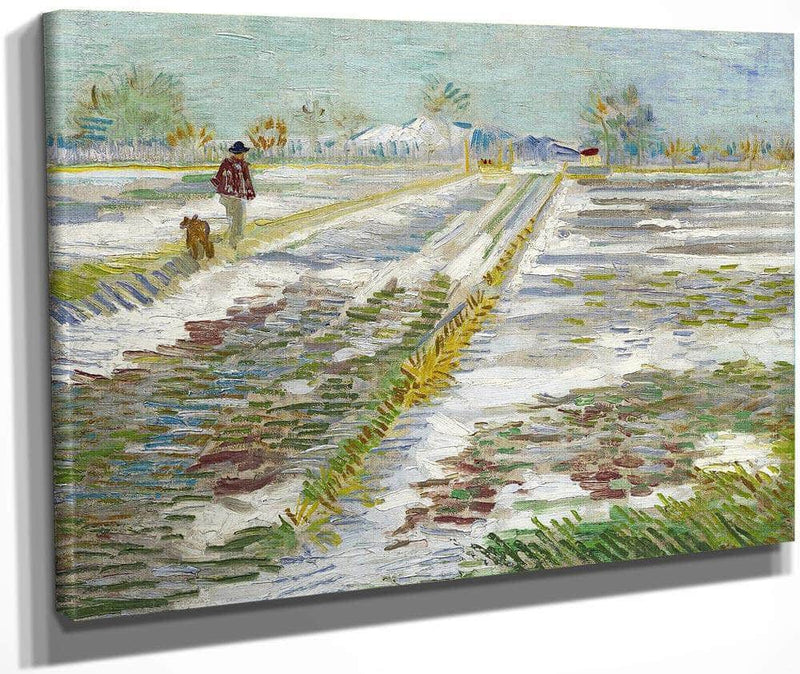 Landscape With Snow (Paysage Enneige) By Vincent Van Gogh Fine Art Print