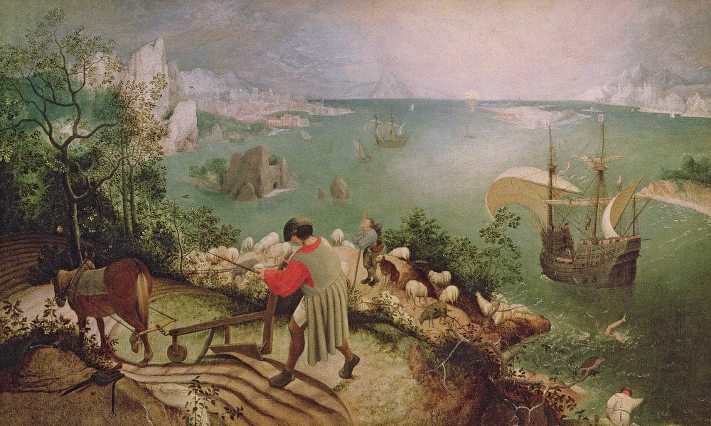 Landscape With The Fall Of Icarus By Pieter Brueghel Ii Fine Art Print