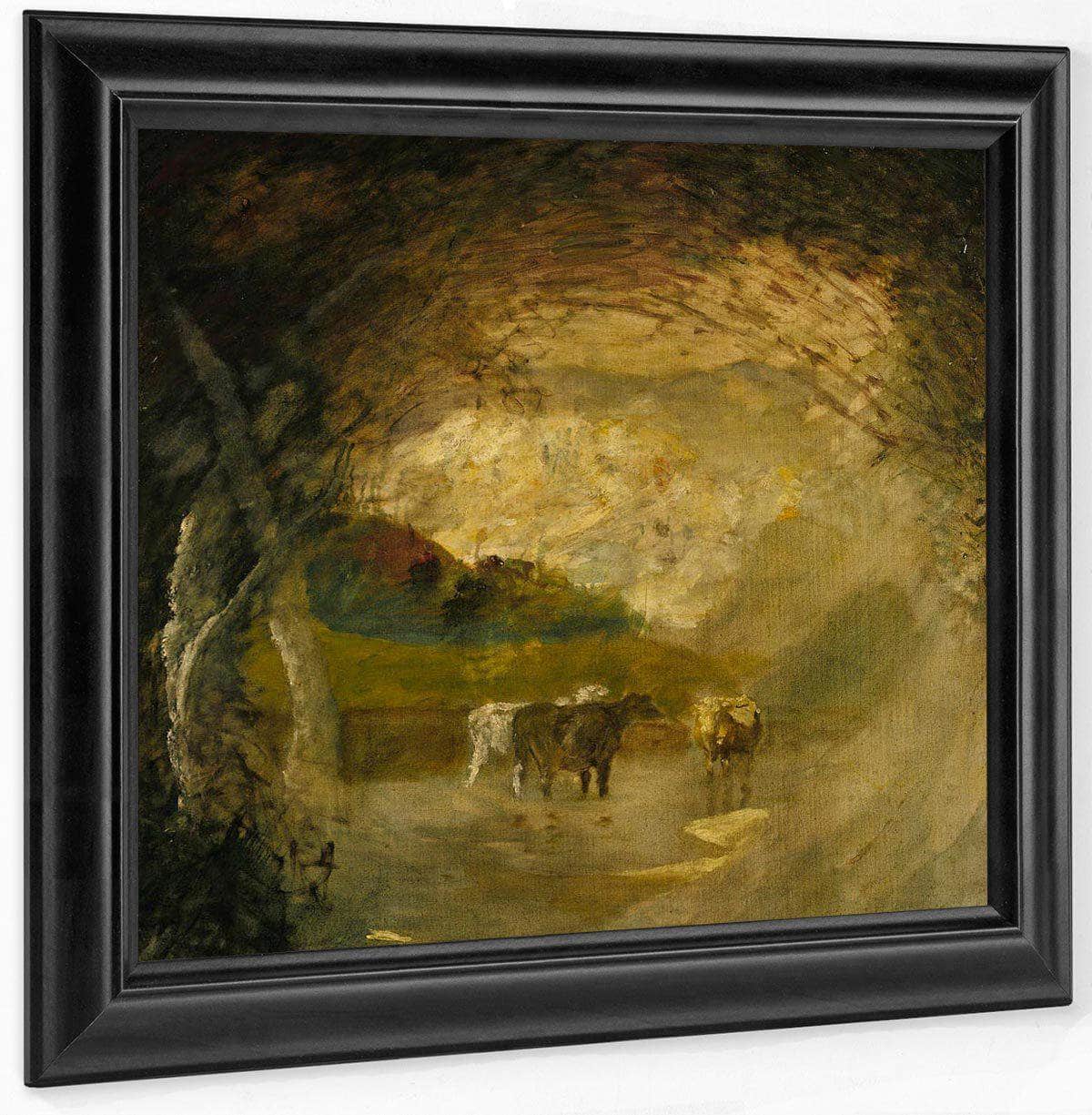 Landscape With Trees And Cattle By Albert Pinkhamryder Fine Art Print