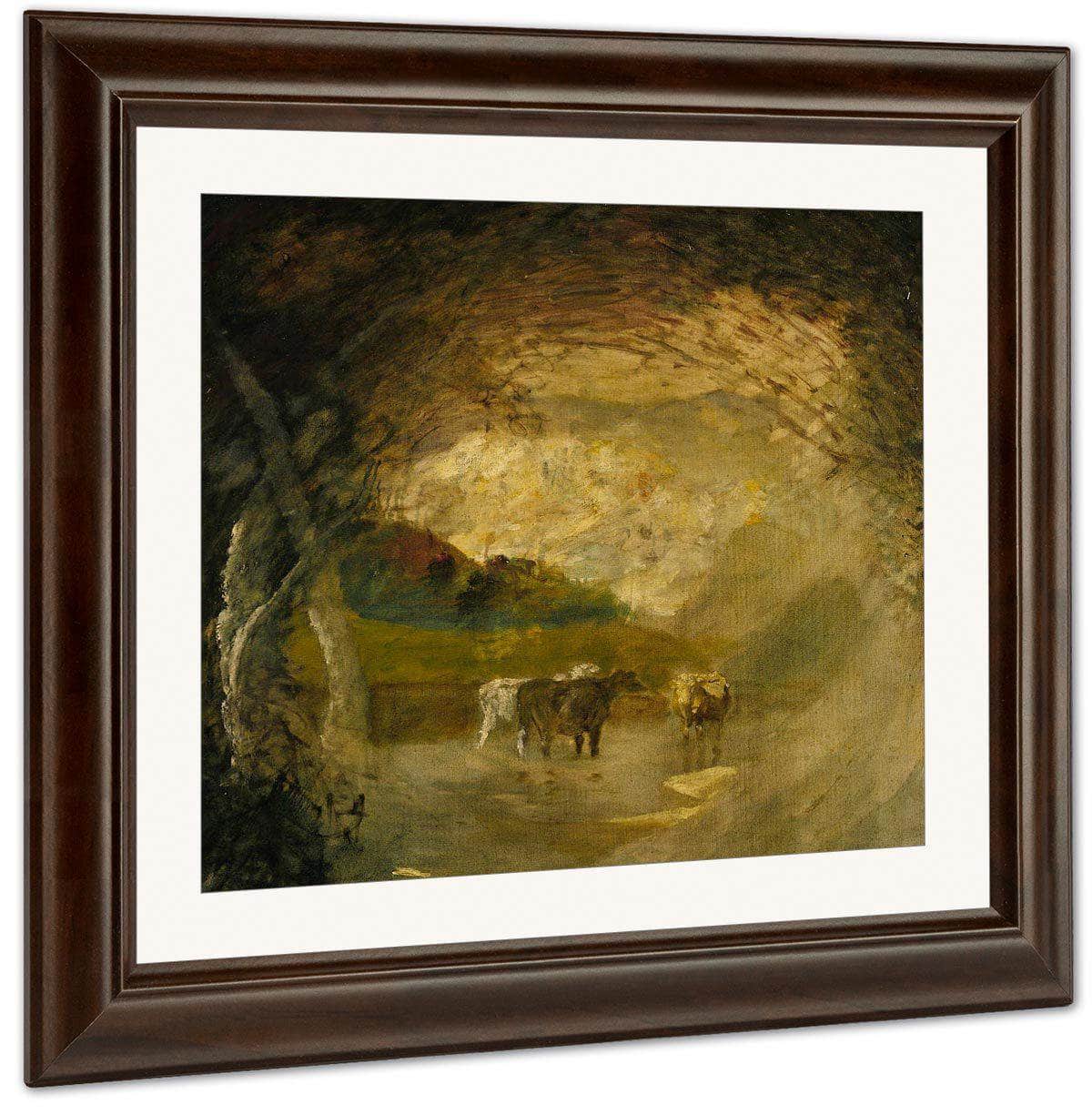 Landscape With Trees And Cattle By Albert Pinkhamryder Fine Art Print