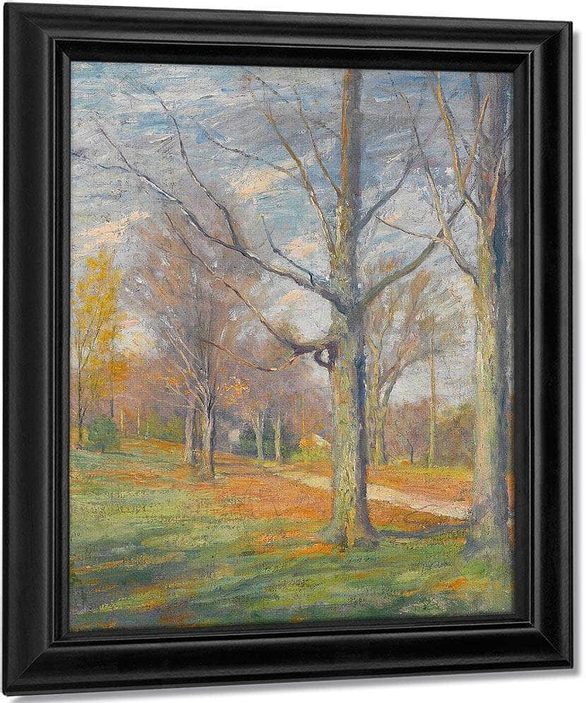 Landscape With Trees And Sheep Near A Copse By Jasper Francis Cropsey Fine Art Print