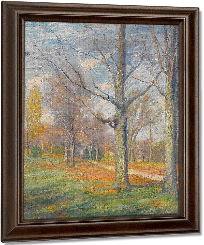 Landscape With Trees And Sheep Near A Copse By Jasper Francis Cropsey Fine Art Print