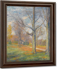 Landscape With Trees And Sheep Near A Copse By Jasper Francis Cropsey Fine Art Print