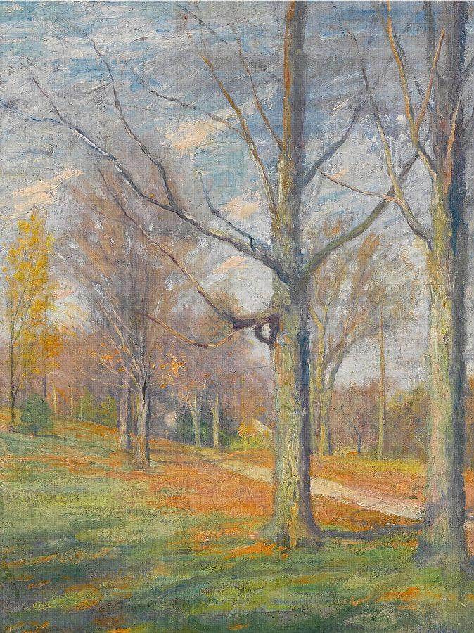 Landscape With Trees And Sheep Near A Copse By Jasper Francis Cropsey Fine Art Print