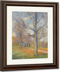 Landscape With Trees And Sheep Near A Copse By Jasper Francis Cropsey Fine Art Print