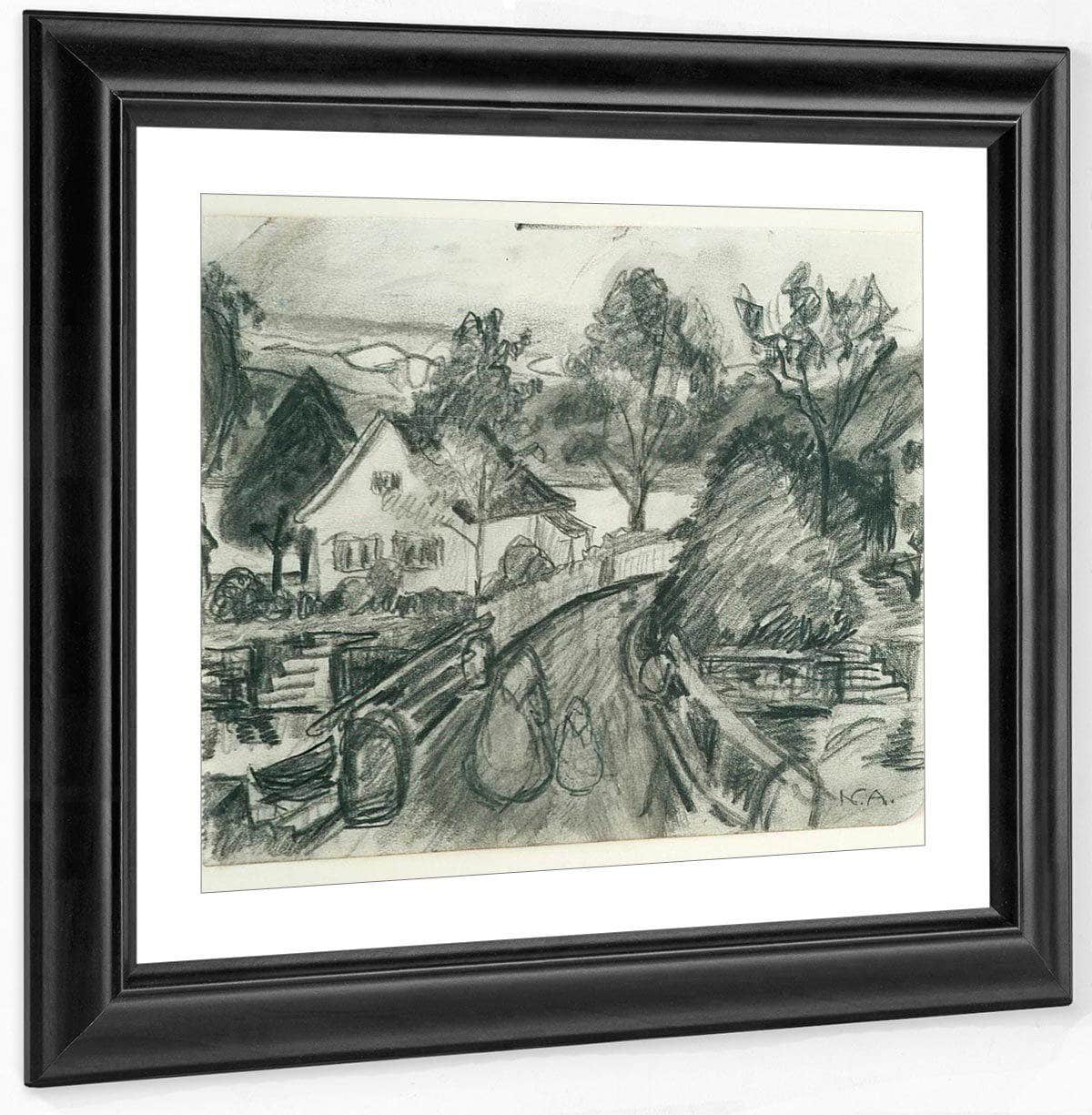 Landscape With White House By Nicolai Astrup Fine Art Print