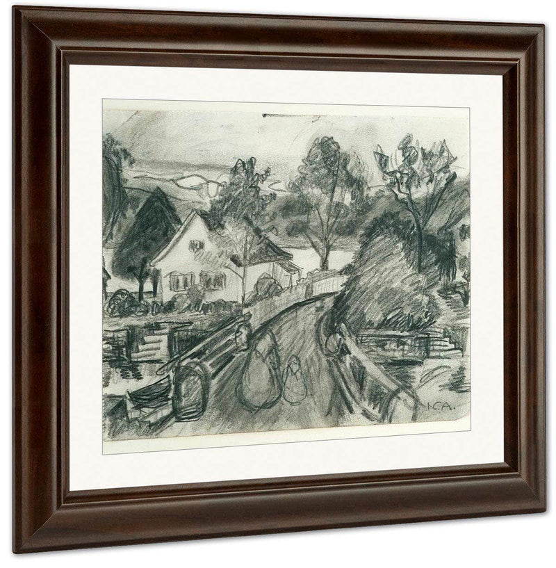Landscape With White House By Nicolai Astrup Fine Art Print