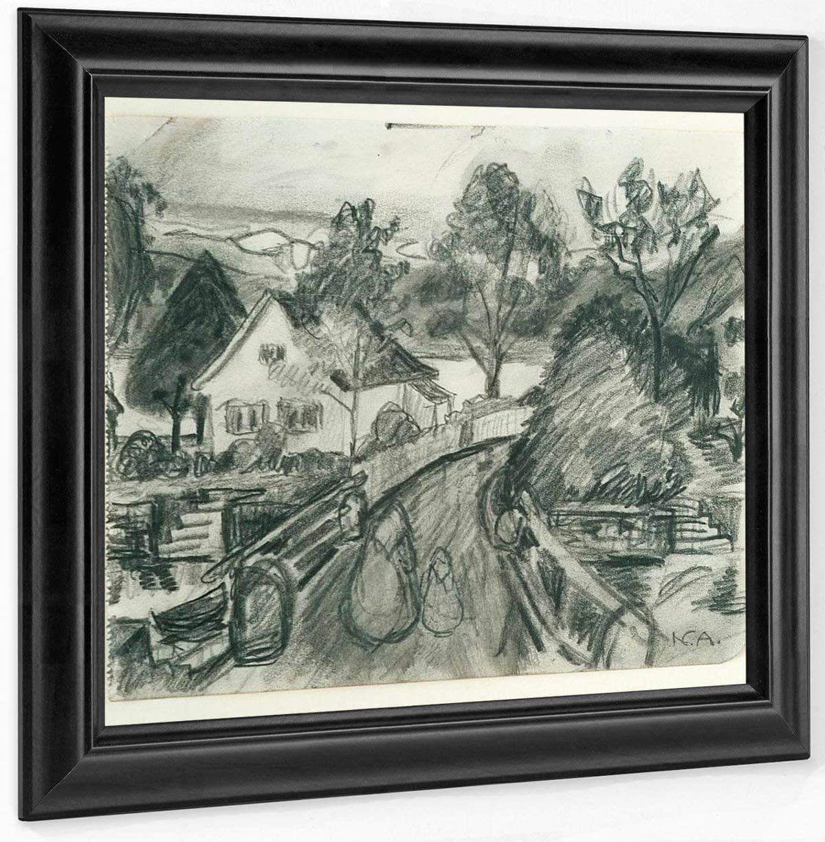 Landscape With White House By Nicolai Astrup Fine Art Print