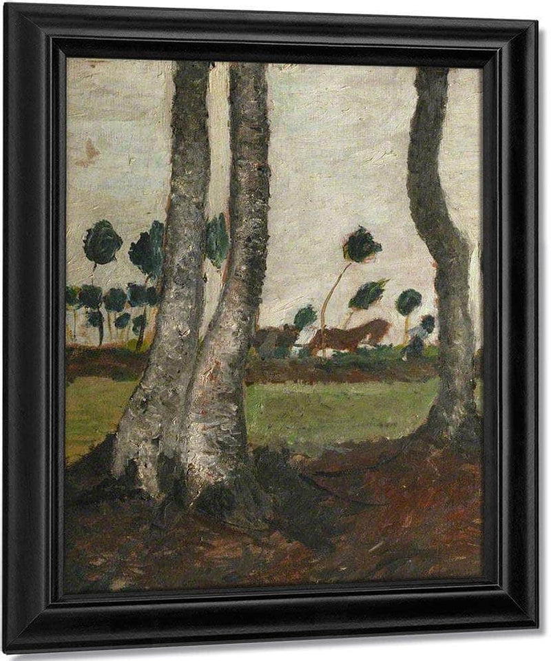 Landscape With Windblown Trees By Paula Modersohn Becker Fine Art Print