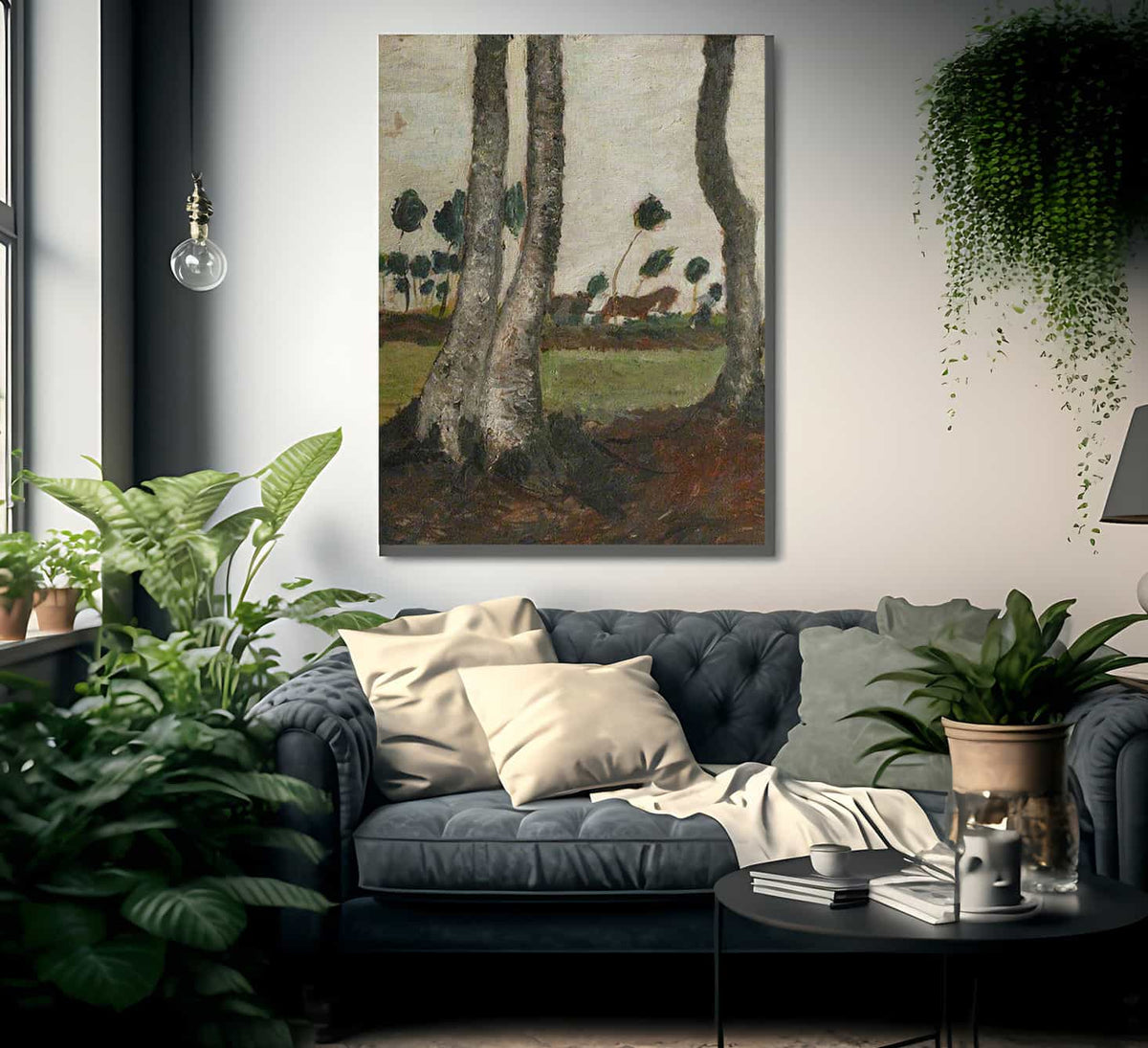 Landscape With Windblown Trees By Paula Modersohn Becker Fine Art Print