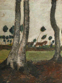 Landscape With Windblown Trees By Paula Modersohn Becker Fine Art Print
