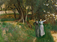 Landscape With Women In The Foreground By John Singer Sargent Fine Art Print