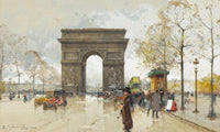 Larc De Triomphe By Eugene Galien Laloue Fine Art Print