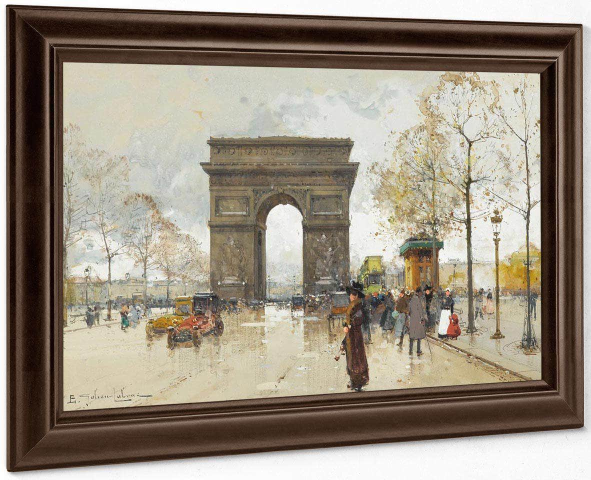 Larc De Triomphe By Eugene Galien Laloue Fine Art Print