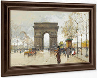 Larc De Triomphe By Eugene Galien Laloue Fine Art Print