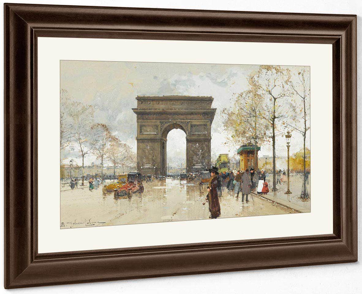 Larc De Triomphe By Eugene Galien Laloue Fine Art Print