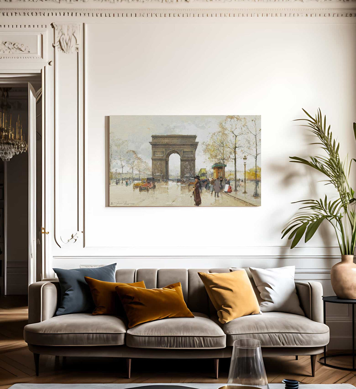 Larc De Triomphe By Eugene Galien Laloue Fine Art Print