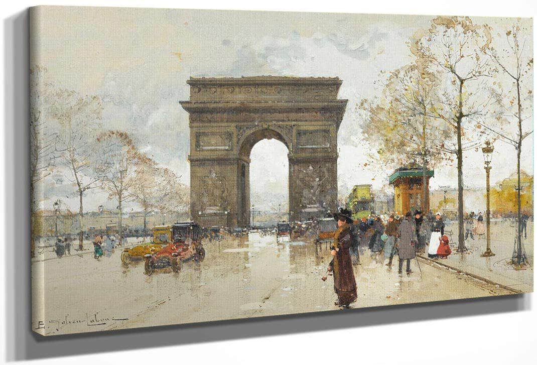 Larc De Triomphe By Eugene Galien Laloue Fine Art Print