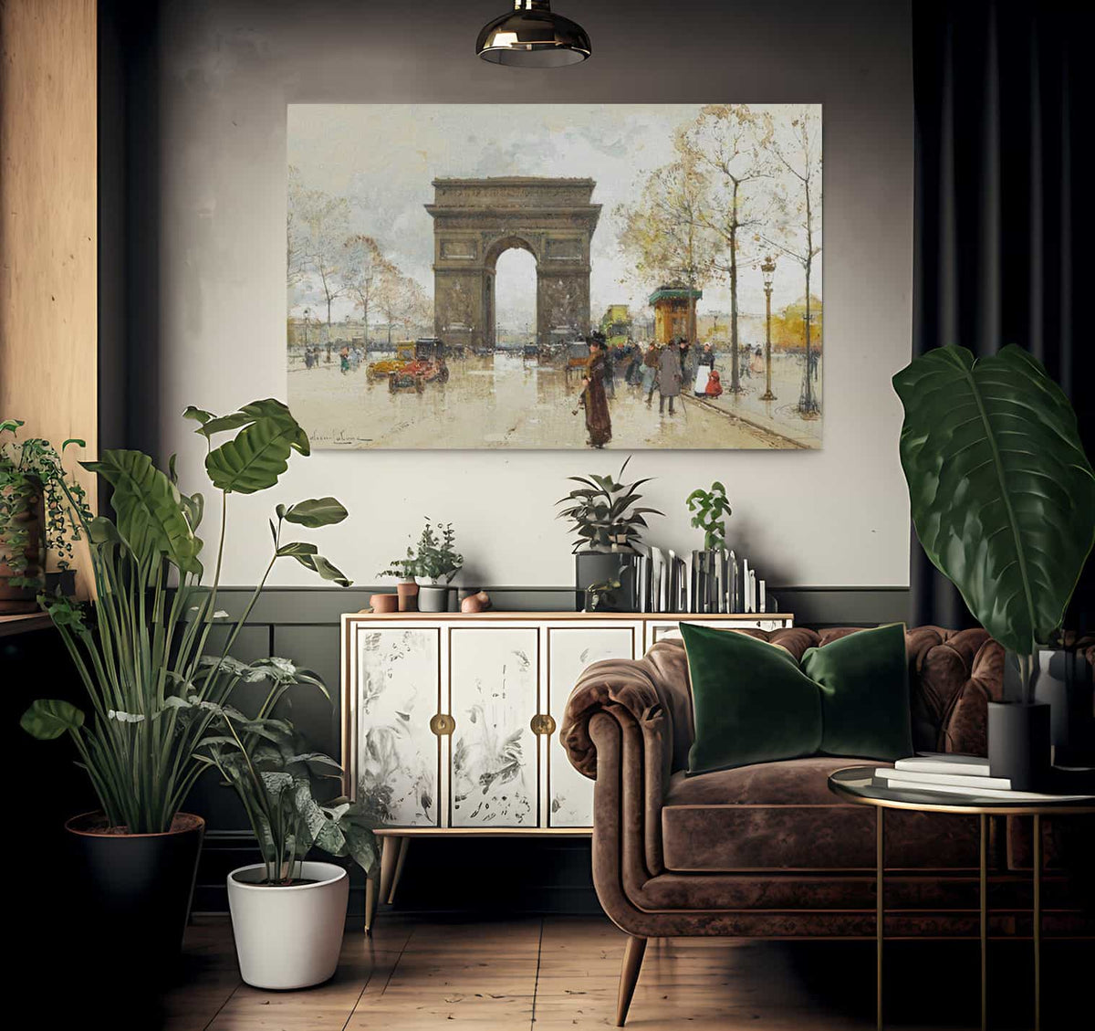 Larc De Triomphe By Eugene Galien Laloue Fine Art Print