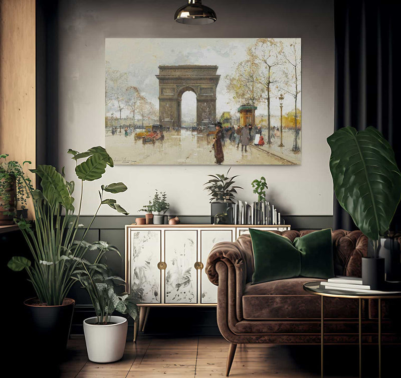 Larc De Triomphe By Eugene Galien Laloue Fine Art Print