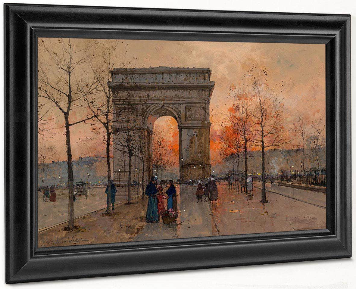 Larc De Triomphe Place De Letoile By Eugene Galien Laloue Fine Art Print