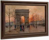 Larc De Triomphe Place De Letoile By Eugene Galien Laloue Fine Art Print