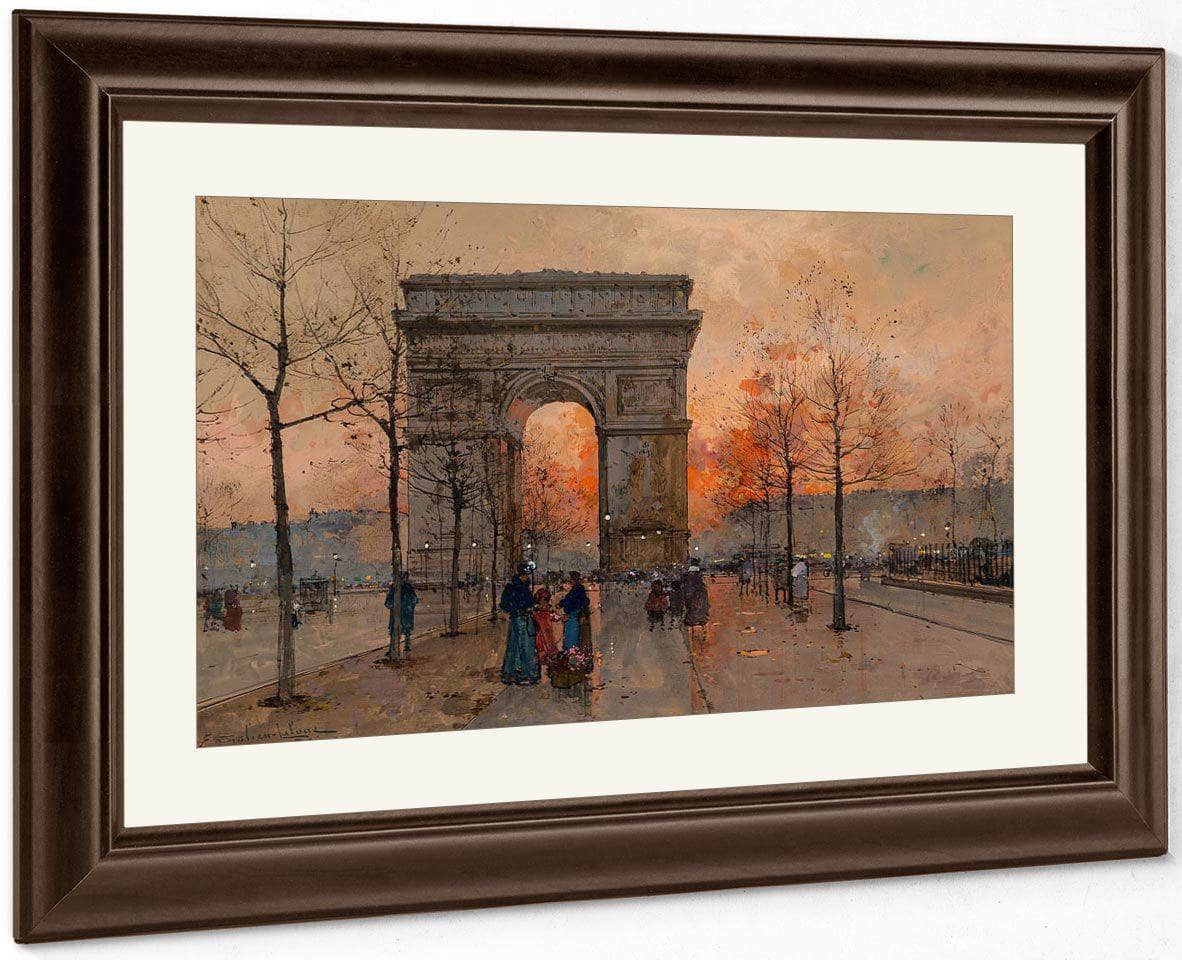 Larc De Triomphe Place De Letoile By Eugene Galien Laloue Fine Art Print